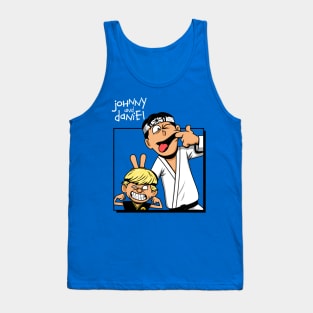 Funny Vintage Retro Cobra Karate Duo Mashup Parody Tank Top